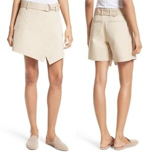 FRAME Denim Trench Wrap Skort Skirt Shorts…